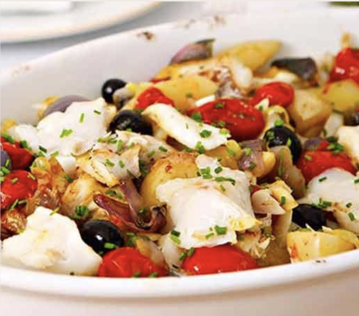 Bacalhau gratin — refratário de 2kg (serve 6)